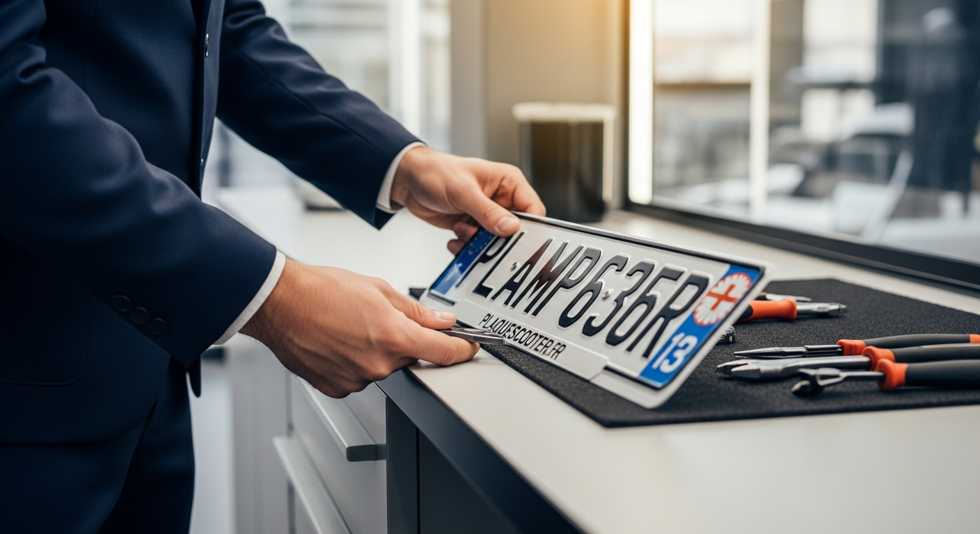 Vérification de la conformité d'une plaque scooter homologuée par un expert
